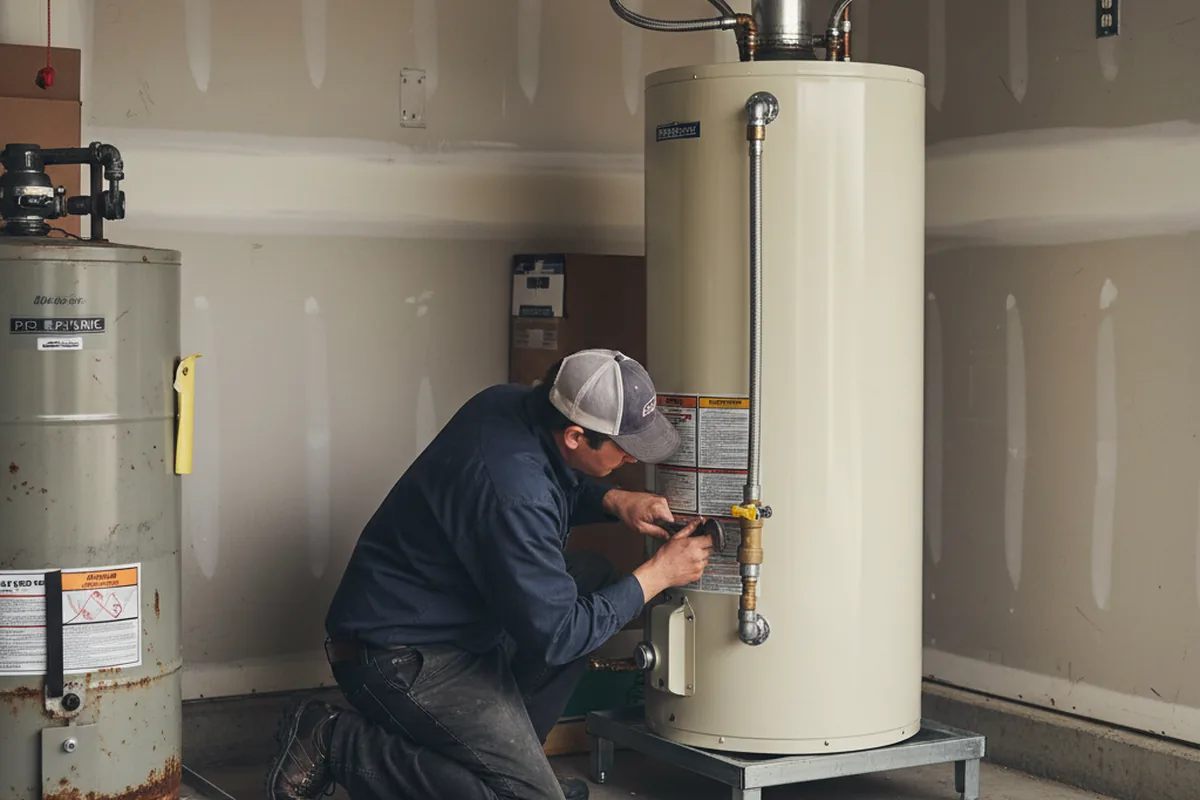 Water heater and shutoff valve replacement in Osteen